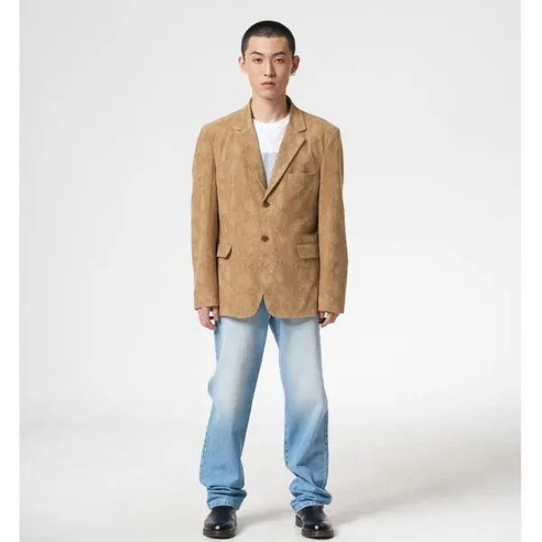 [GMH] YOULLMUSE UNISEX FRAME IN SUEDE TAILORED JACKET[A], 상세설명 참조
