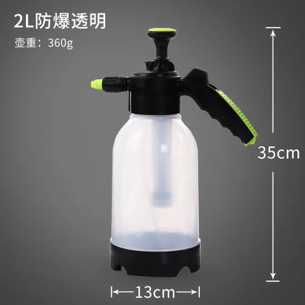 2L 원예식물 홈 소독 급수 스프레이병, 2L 방폭 투명 / 조각개