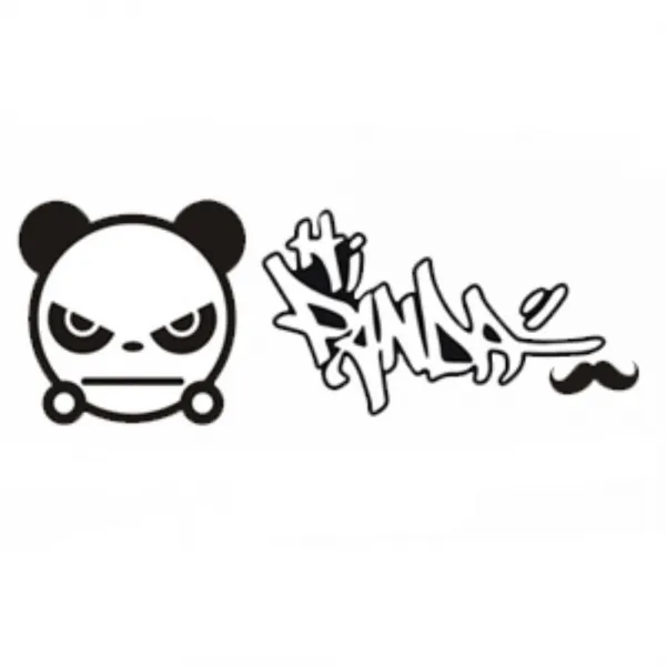 의욕활활 팬더 귀여운 자동차 스티커 주유구커버