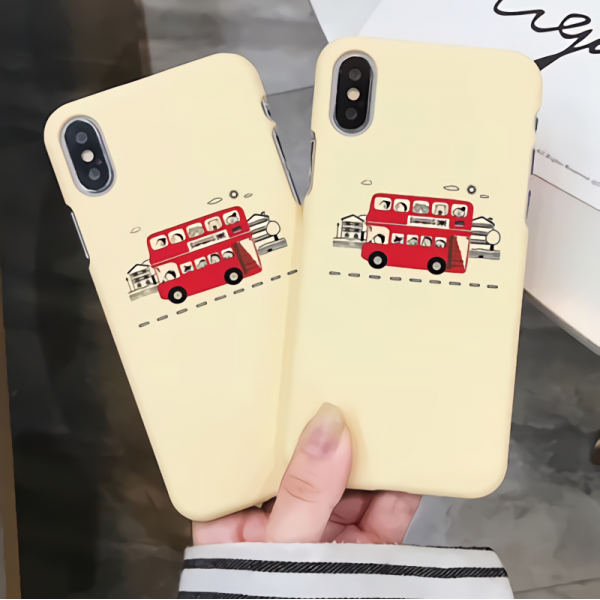 행복 마을버스 케이스 아이폰 6 7 8 + X XS XR MAX