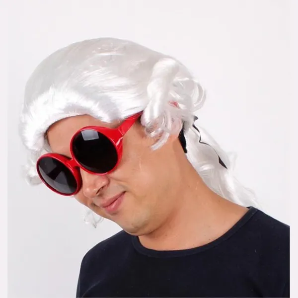 POOKAS 베토벤 음악가 백발 코스프레 가발 롱코스프레 파티가발