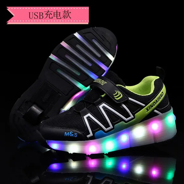 드론 드론 트렌드 뉴타입 여러가지컬러의등 홀아비 싱글휠 진동 발광 스피드신발 여아 USB충전 LED램프가 미끄러지다 휠슈즈, C06-28, T07-A81검푸른녹색
