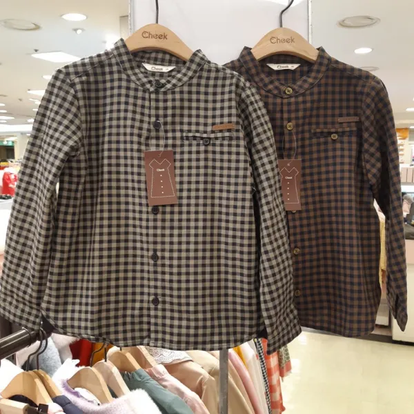 치크 대박세일@@남아 남방셔츠 체크 깜끔하고 멋져요~~