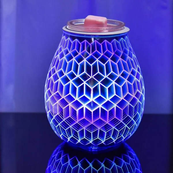 HITECHLIFE 3D 휴머노이드 아로마 전기 왁스 버너 - 전기 오일 버너 - 침실 가정 야간 - 3D 불연속 아로마 램프 장식 전기, 단일옵션