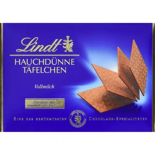 Lindt [독일직배송 린츠초콜릿] 밀크초코 wafer-thin bars 4팩(125gx4), 4팩, 125g