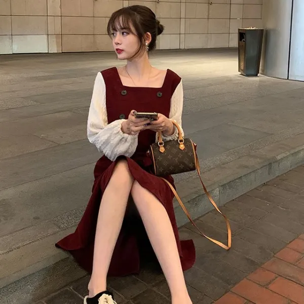 쏘러블리 쏘러블리꽈배기소개 허리스트링 버튼 여성원피스