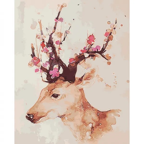 아트조이 DIY 명화 그리기 세트 40 x 50 cm, 행운꽃사슴
