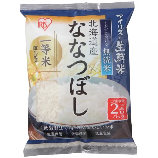 【精米】生鮮米 無洗米 北海道産 ななつぼし 2合パック 300g 平成30年産 [정미] 신선한 쌀 무 세미 홋카이도 산 일곱 모자 2 홉 팩 300g 2018 년산, 1