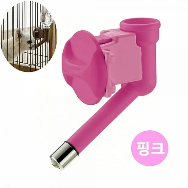 미스터강 리첼 워터노즐 핑크 강아지 고양이 물병 급수기, 1