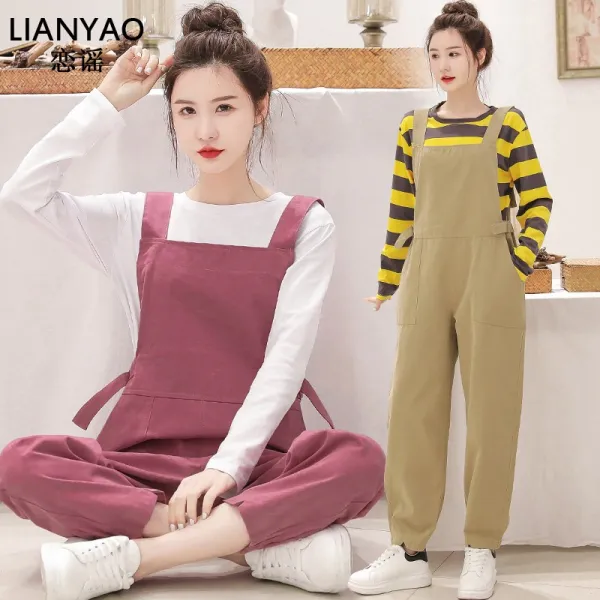 싱푸리 멜빵바지 점프수트 바지 봄가을 캠핑룩 개강룩 커플 시밀러룩