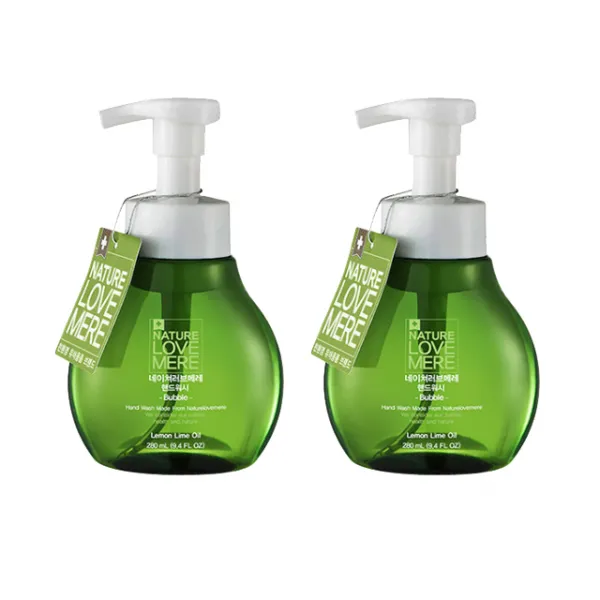 네이쳐러브메레 핸드워시 거품 용기 280ml, 레몬라임, 2개