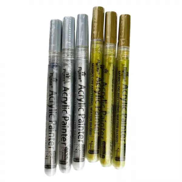 Stk 메 탈 릭 마 커 펜 세 트 카 드 만 들 기 Diy 사 진 앨 범 록 페 인 팅 2 색 펜 아크릴