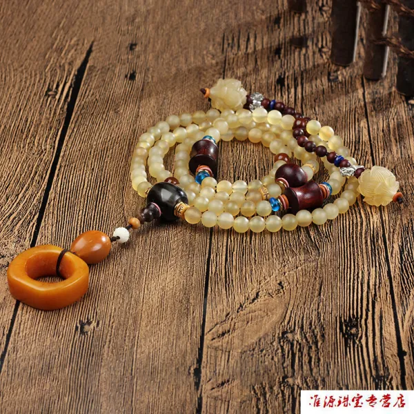 서장 양 뿔 108개 불주 손꼬치 민족 풍격에 낙타 뼈 빵집 남녀 팔찌 염주 투명성 6mm, 단일상품