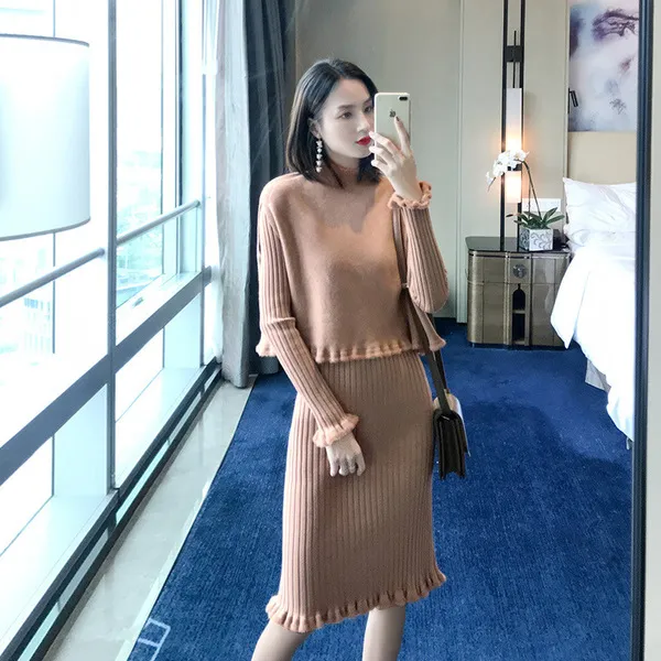 웨일테일 매드홍 여성 그물 드레스 니트 코디세트 원피스