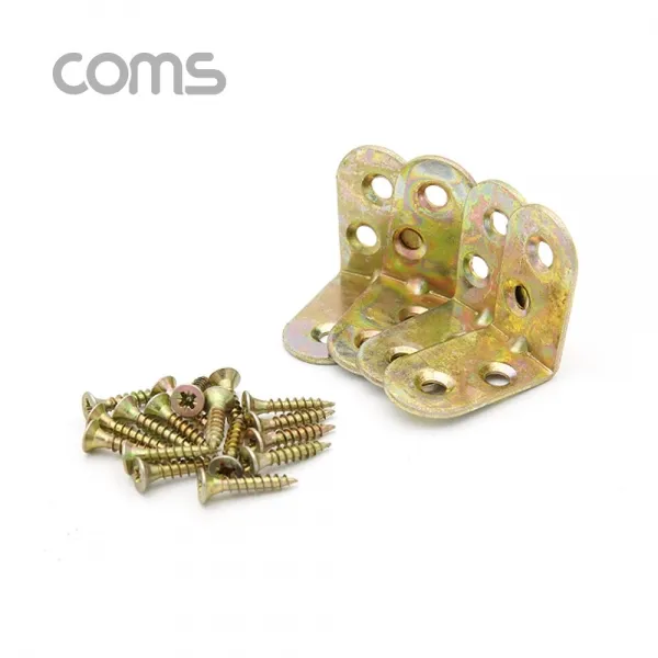 Coms 꺾쇠 (30mm) 4pcs 직각 모서리 나사못 포함 경첩 꺽쇠 철물용품 문수리용품 직각꺽쇠 코너경첩, 본상품 선택
