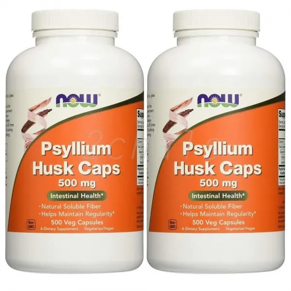 Now Foods 실리엄 허스크 500mg 베지 캡슐, 500개입, 2개