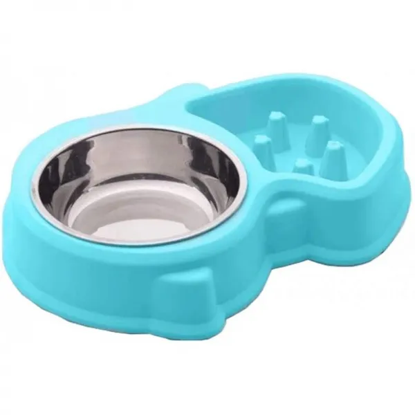 Holdpaw Feeder Slow Eat Pet Bowl 내구성 무독성 질식 방지 디자인 블루