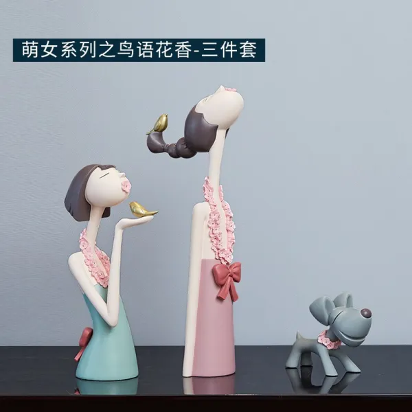 여인상 북유럽인테리어 거실 사무실 집꾸미기, 여인 1 2 강아지