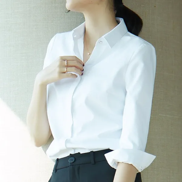 오피스룩 오피스 세트여성 화이트칼라 작업복 선생님 반팔 셔츠 대학생 면접 Ol졸업 정장