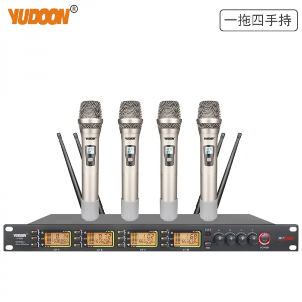 무선마이크 YUDOON P2020무선 회의 마이크 1개로4개 U단과 무대 연기 결혼, T02-네갈래 포터블