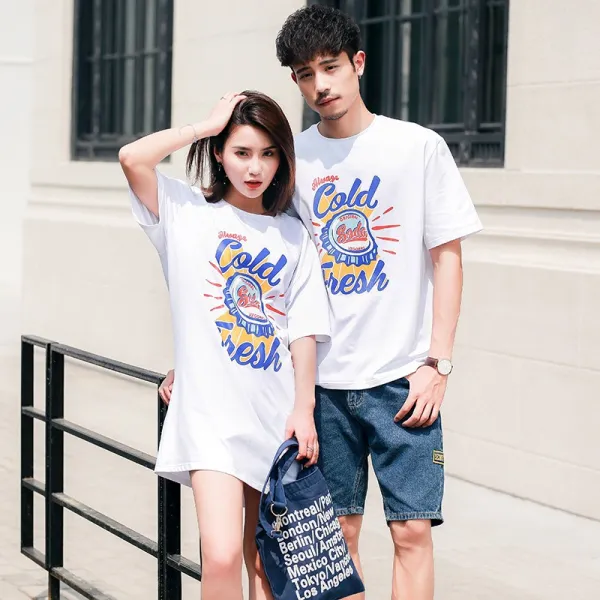 ZoneSHOP 남녀공용 커플티 반팔 티 셔츠 커플룩 단체티 면티X6 567342539808