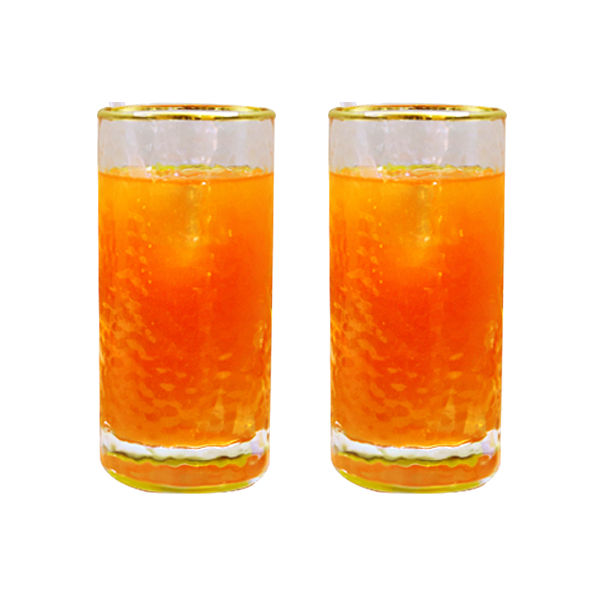 무아 1+1 홈카페 골드링 원형유리컵 350ml, 2개, 단일