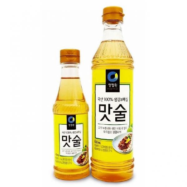 청정원 잡내제거 맛술 생강 매실 누린내 생선 비린내 제거, 830ml+410ml