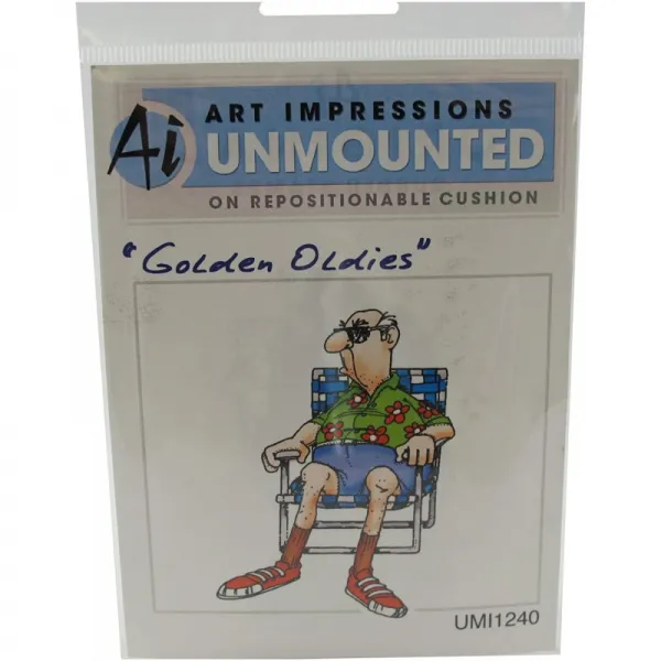 아트 임프레션 골든 올디즈 클링 고무 스탬프 7인치 X 4인치 노름 1