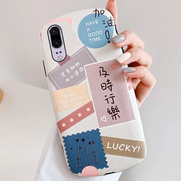 시기적절 행락 라벨 화웨이 MATE30 핸드폰케이스 P40PRO 소프트 실리콘 룽요우 20S 타원형 V30 풀팩토리 9X