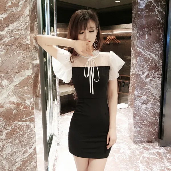 골프원피스 나이트클럽 섹시한 방송 패션 유행패션 소녀 모임 허리조임 볼륨 예복 원피스 유행
