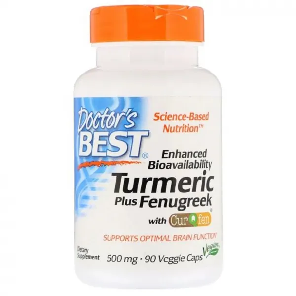 Doctor's Best 강화된 생체이용률 강황 + 호로파 500 mg 90개입, 1개