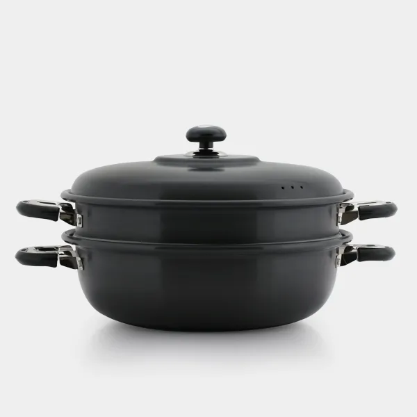 국내생산 아노다이징 2단 대형 찜기 42cm