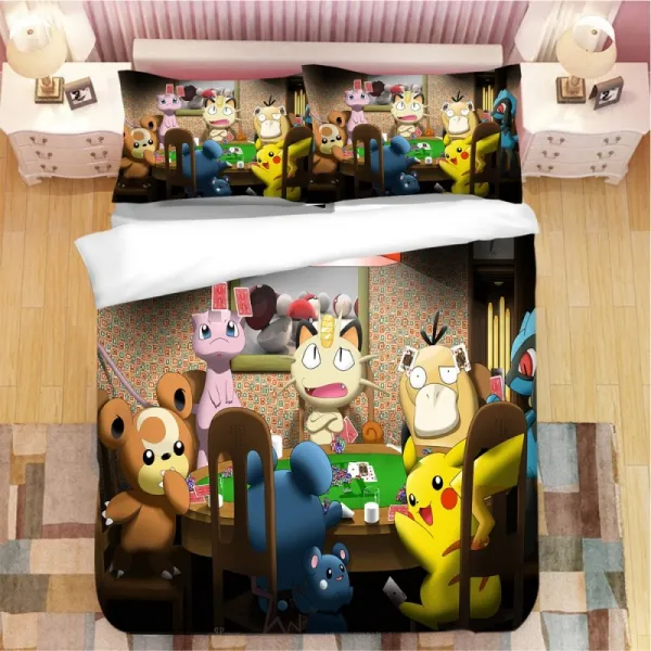 패밀리보드 도장침대 엔틱프레임디자인 Pokemon 캐릭터 스타일 플라워 프린트 15m 4종 피카츄 도달 오리 포켓몬 14