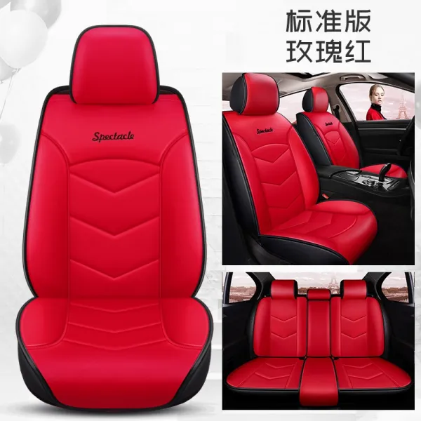 폴크스바겐 신도관 L 탐악탐가 랑경 폴로 전량 가방 전용 자동차 방석 사계절용 풀팩토리 가죽 표준판 레드