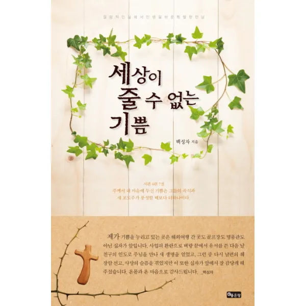 세상이 줄 수 없는 기쁨:절망적인 삶에서 인생을 바꾼 특별한 만남, 좋은땅