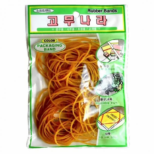은하마켓 고무밴드1000 10봉 노란고무줄 고무밴드