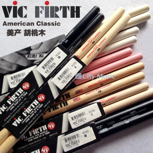 타악기스틱 (도시 악기점)미국산 VIC FIRTH호두나무 7A5A5B드럼스틱 드럼스틱 북채, T03-5AB블랙색