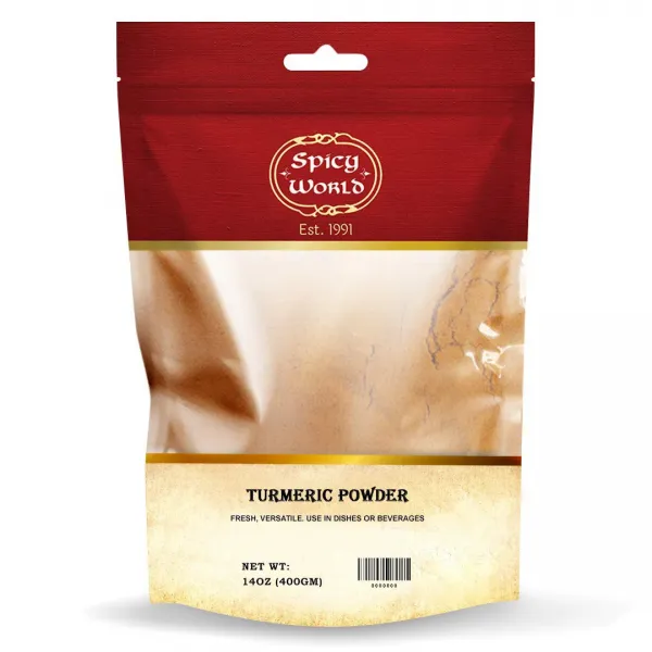 Spicy World Turmeric Root Powder Ground 14oz (400g) - Haldi - All Natural Vegan No Colors 매운 세계 심황, 1