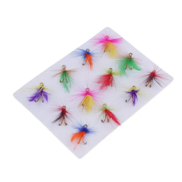 ZLD 12pcs 제물 낚시 파리는 인공 곤충 미끼 물고기 걸이 미끼를 놓았습니다, As Described