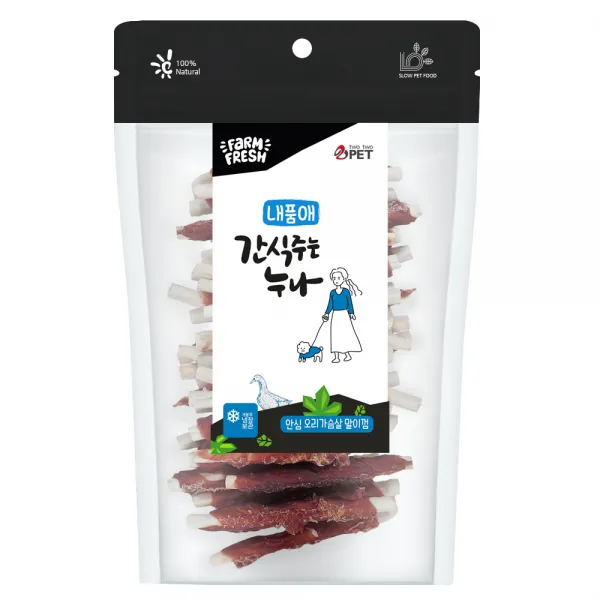 내품애 간식주는 누나 안심 오리가슴살 말이껌 180g