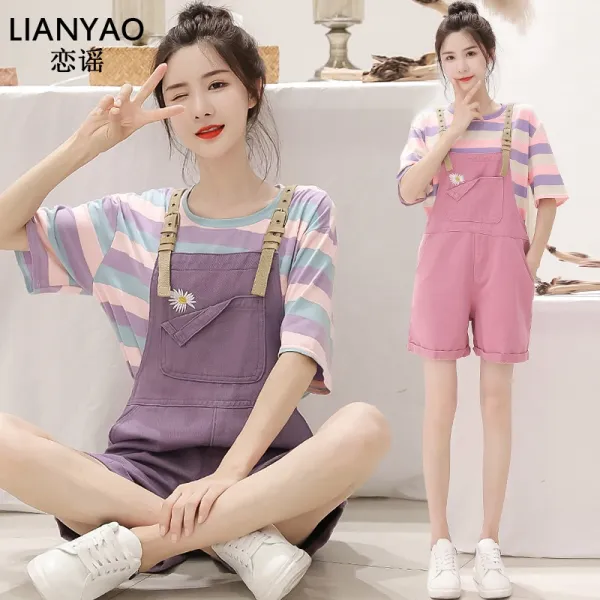 싱푸리 데님 멜빵바지 일자바지 바지 커플 캠핑룩 개강룩 시밀러룩