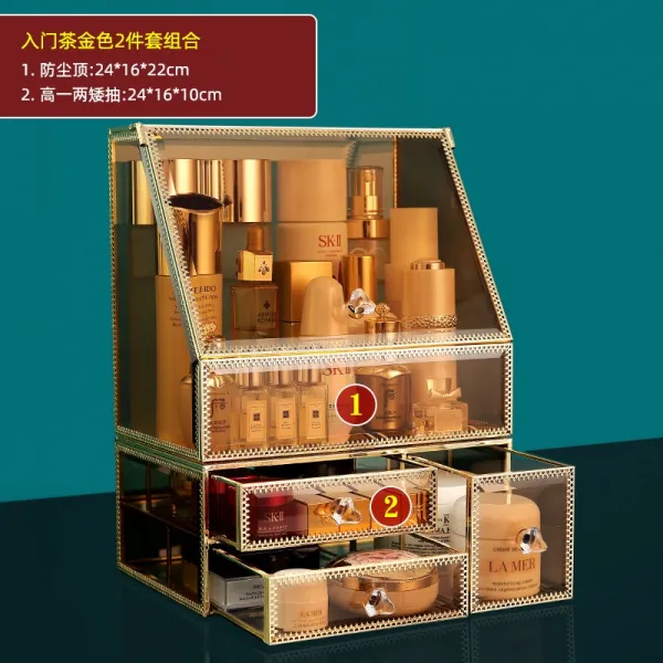 화장품 보관함 정리함 골드프레임 수납장 메이크업 옵션12