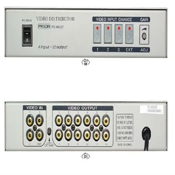 PD4012T / PD-4012T / PRODIA / 프로디아 / 영상 4입력 12분배기, 비디오분배기, 단일상품
