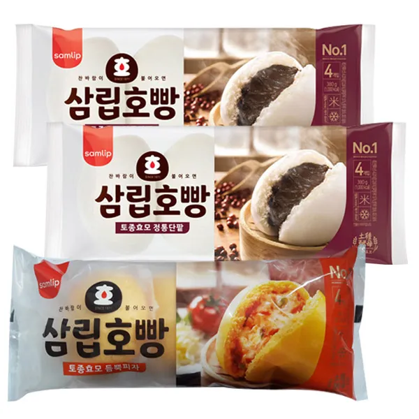 보아스몰 삼립 단팥호빵 2봉 + 피자호빵 1봉, 1세트, 360g