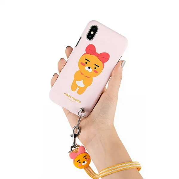 [바보사랑]아이폰XS MAX 카카오프렌즈 스트랩 탈부착형 실리콘 젤리 케이스