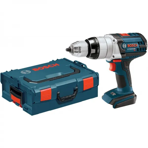 [110볼트] Bosch Bare-Tool HDH181BL 18볼트 리튬-이온 1/2인치 강인성 해머 드릴/드라이버 L-BOX-2 및 정밀핏 공구 삽입 트레, 단일옵션