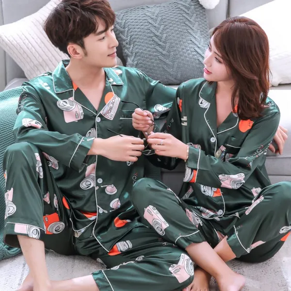 스텔라2 실크 커플잠옷 실내복 캐주얼s06