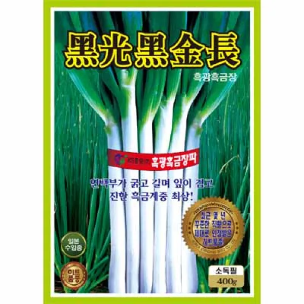 [농사넷] 곧고 길며 단단하고 상품성 좋은 외대파 씨앗 흑광흑금장파 15g