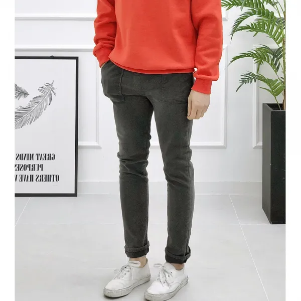 장롱 남성 밴딩 기모카고바지 4컬러