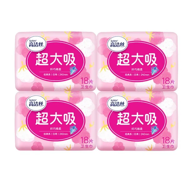고결사 (Kotex) 생리대 섬유면 유연한 일용 240mm18 정 화물번호 6246*4가방, 상세페이지 참조